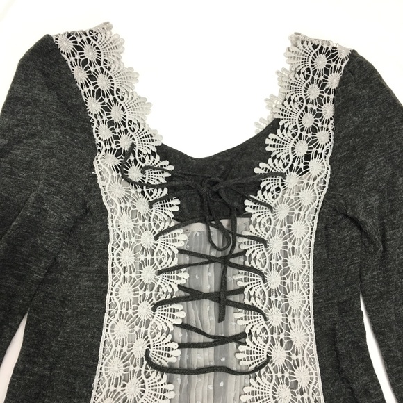 Anthropologie Ryu Lace Up Back Tunic Blouse Size S - Picture 5 of 8